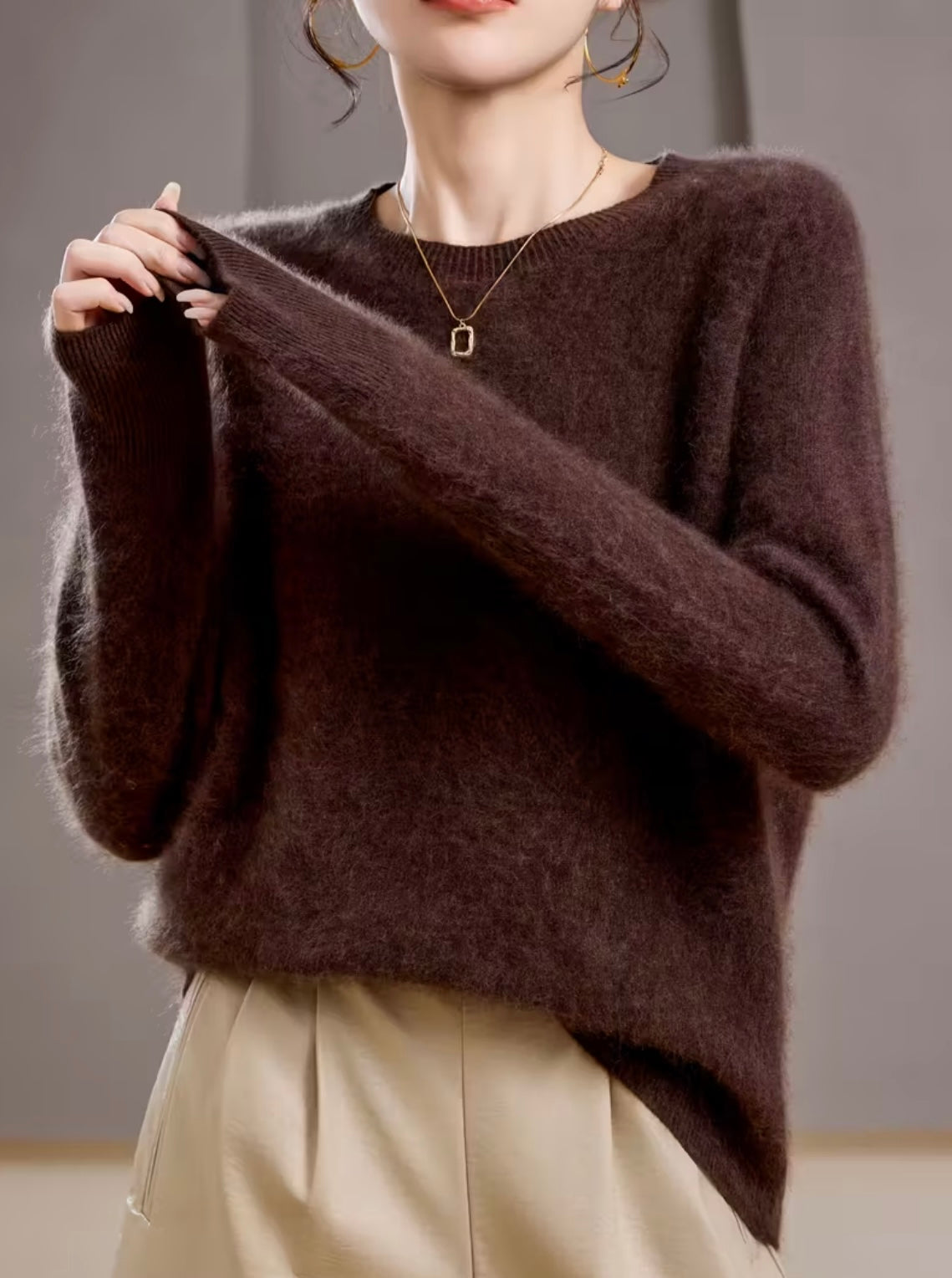 Cashmere Blend Crew-neck