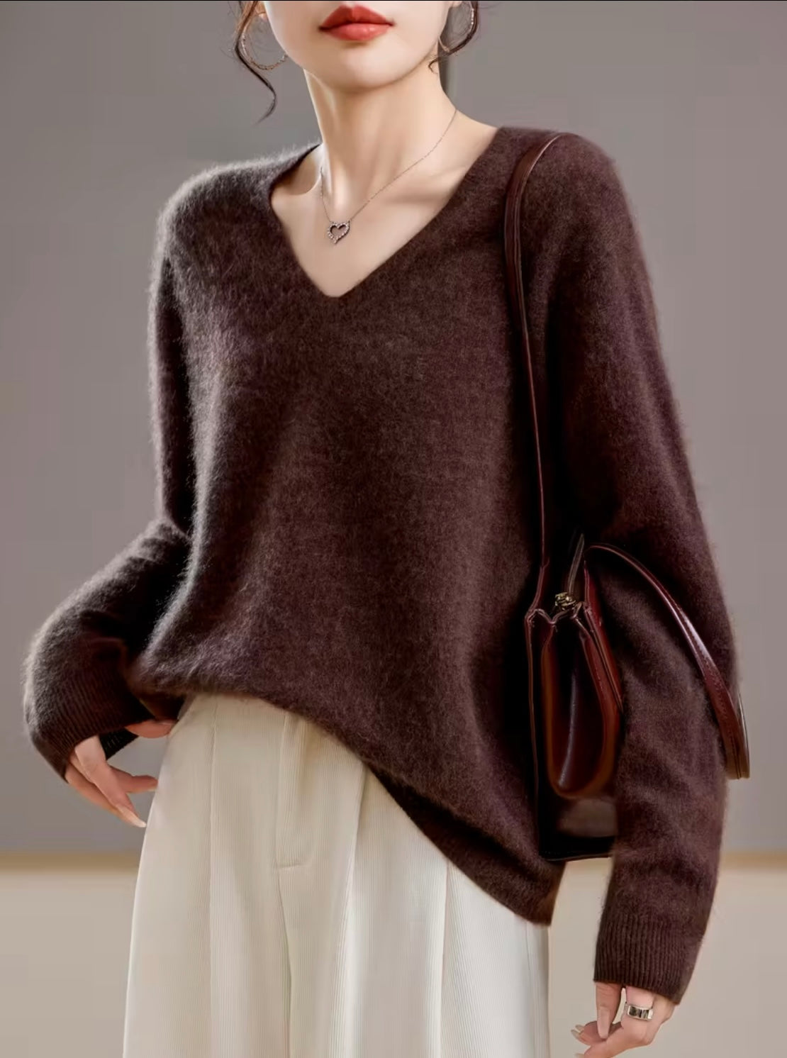 Cashmere Blend V-neck