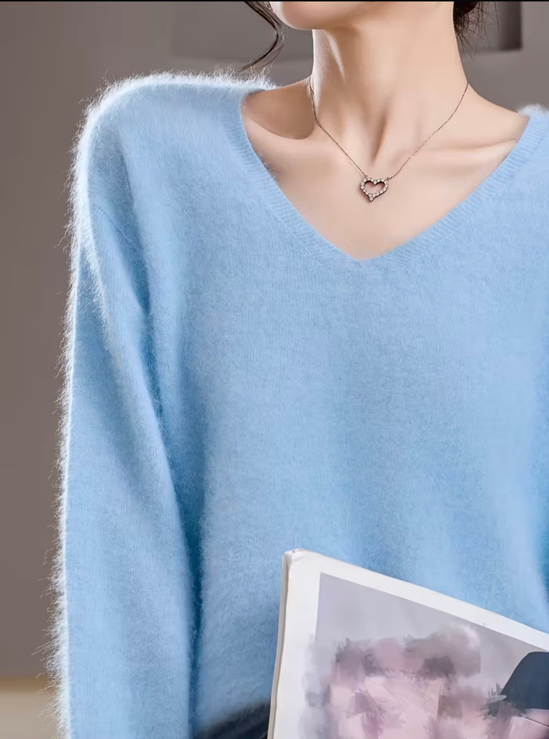 Cashmere Blend V-neck