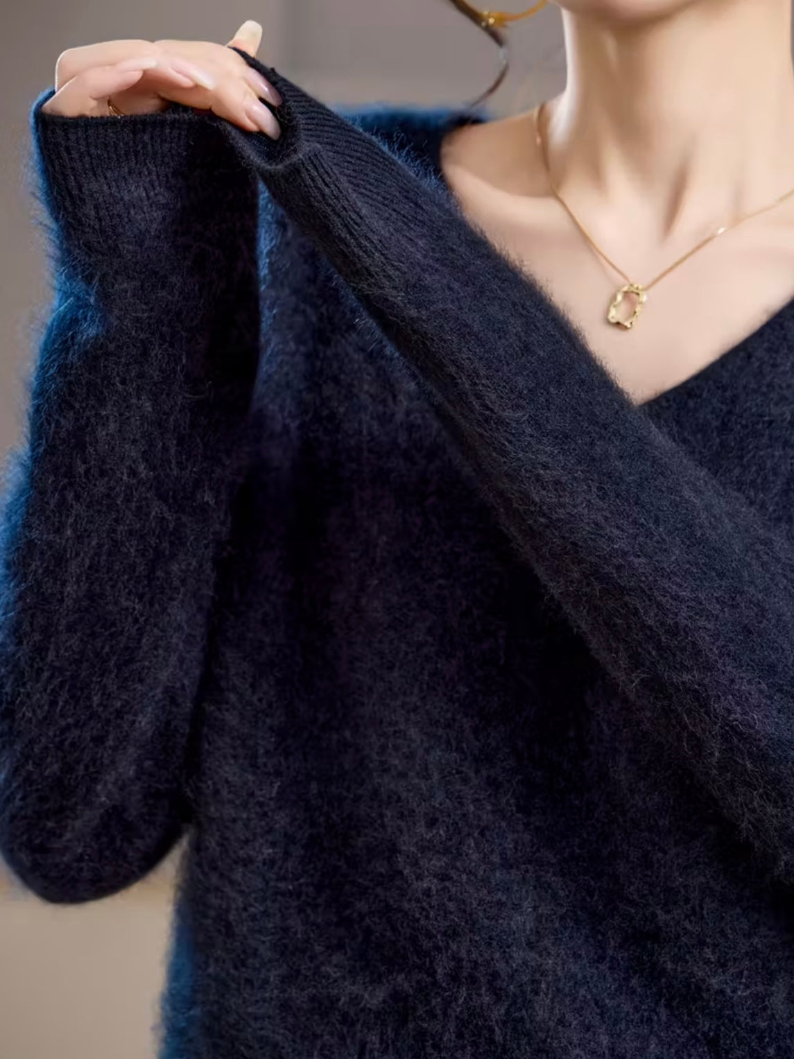 Cashmere Blend V-neck