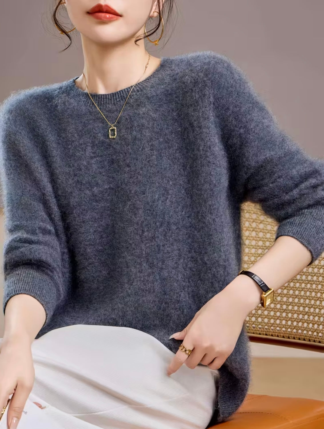 Cashmere Blend Crew-neck