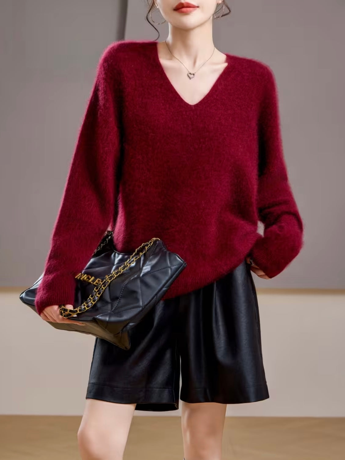 Cashmere Blend V-neck