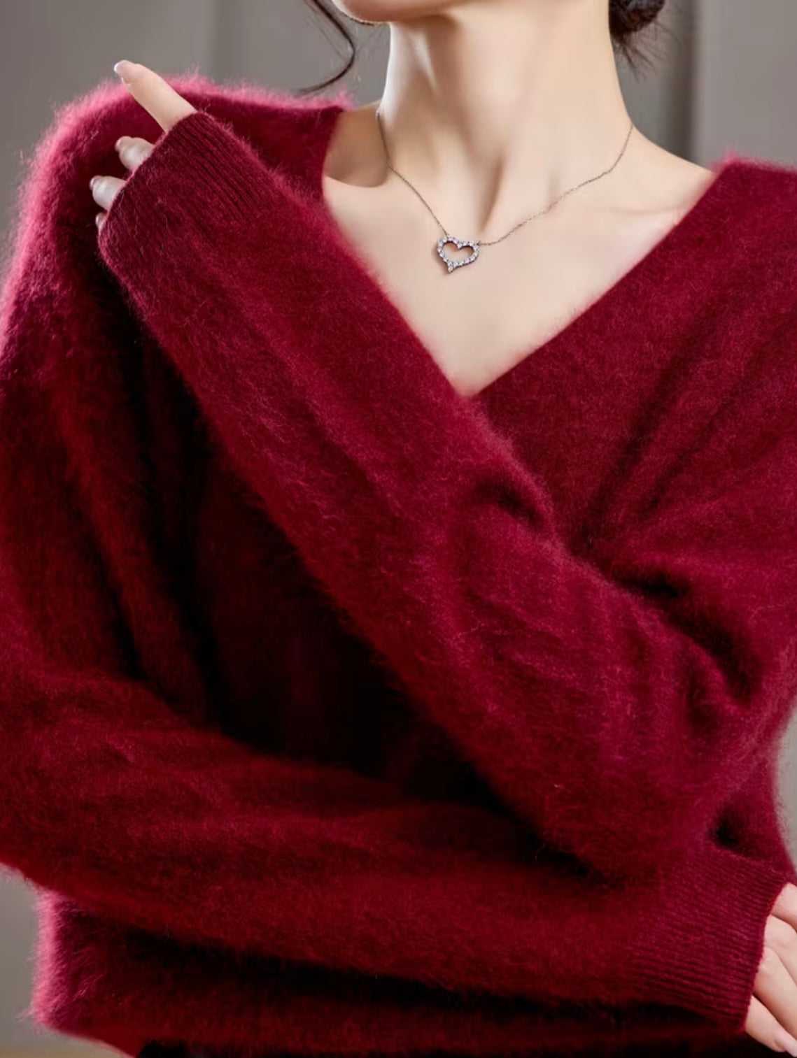 Cashmere Blend V-neck