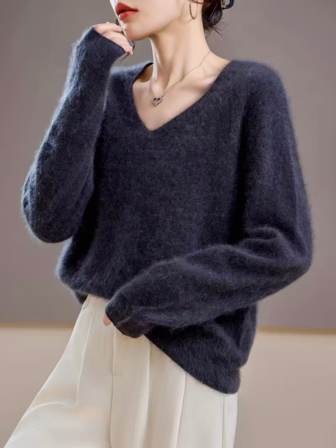 Cashmere Blend V-neck